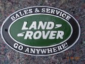 Land Rover Sales & Service - muurbord gietijzer