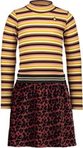 Like Flo Meisjes jurken & tunieken Like Flo Flo girls crincle velvet dress with rust 158