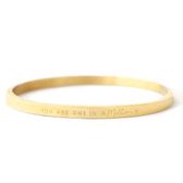 Bangle You're one in a Million Goud (RVS)