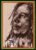 Poster - Bob Marley - 71 X 51 Cm - Multicolor