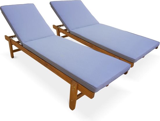 Ligstoel Inklapbaar TecTake® Chloé Ligstoel - Inklapbaar - 4 Posities - Kussen - Hoofdsteun - Waterafstotend - Voor Tuin, Terras, Balkon, Zwembad En Strand - Div Kleuren Inklapbare Strandstoel