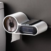 Zelfklevende toiletpapierhouder Multifunctionele Toiletrolhouder - wandhouder voor toiletpapier Telefoonhouder Opbergdoos