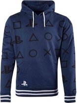 Playstation Hoodie/trui -XL- All Over Print Icons Blauw