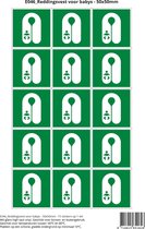 Pictogram sticker E046 Reddingsvest voor babys - 50x50mm 15 stickers op 1 vel