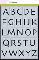 Stencil alfabet hoofdletters skia A4