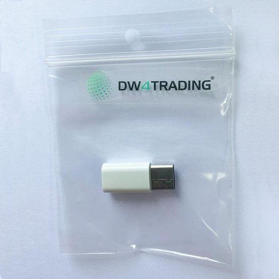 DW4Trading® USB C 3.1 male naar micro B USB female adapter verloop wit