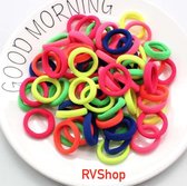 Gekleurde Haarelastiekjes - 25 stuks - Trendy - Fluor Kleuren - Gekleurde Haar Elastiekjes Voor Meisjes - Haarbandjes Kinderen - Meisjes - Dames - Musthave - Geen Verzendkosten