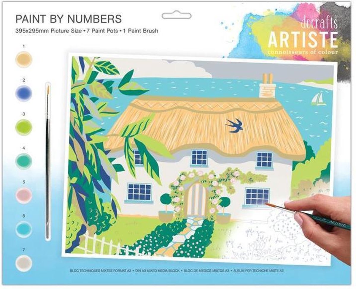 Large Painting By Numbers - Country Cottage