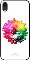 iPhone Xr Hoesje TPU Case - Rainbow Pompon #ffffff