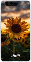 Honor 9 Hoesje Transparant TPU Case - Sunset Sunflower #ffffff