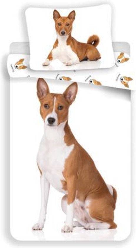 Animal Pictures Dekbedovertrek Hond - Eenpersoons - 140  x 200 cm - Wit