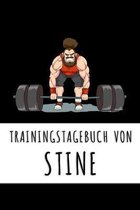 Trainingstagebuch von Stine: Personalisierter Tagesplaner für dein Fitness- und Krafttraining im Fitnessstudio oder Zuhause