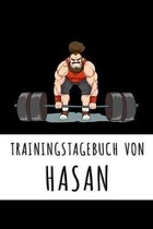 Trainingstagebuch von Hasan: Personalisierter Tagesplaner für dein Fitness- und Krafttraining im Fitnessstudio oder Zuhause