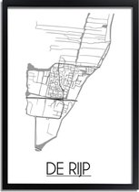 DesignClaud De Rijp Plattegrond poster A4 + Fotolijst wit