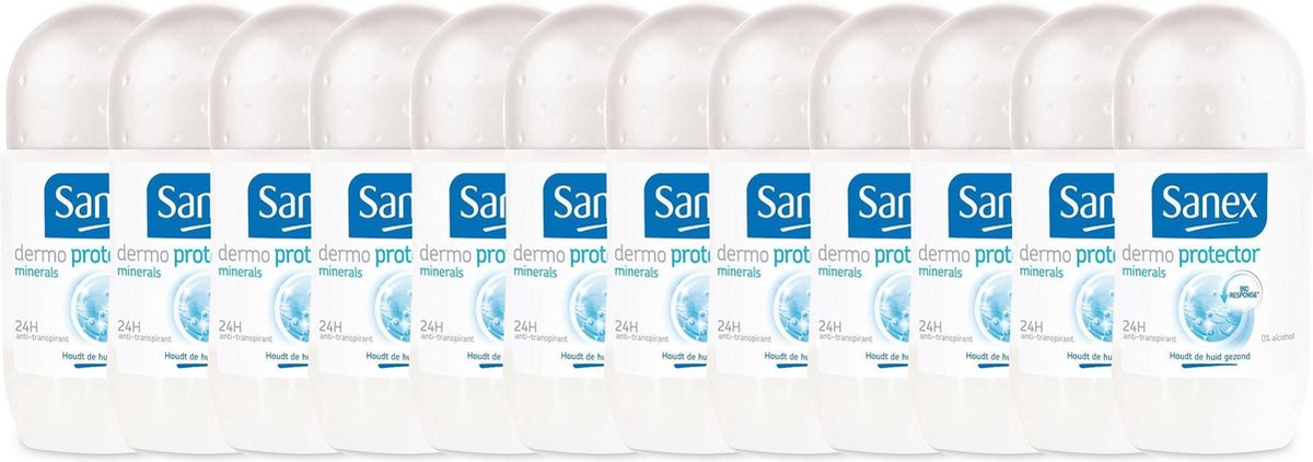 Goedkoopste Sanex - Deo Roll - Dermo Protector - 12 x 50 ml - Voordeelverpakking