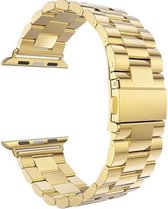Metalen Armband Voor Apple watch series 1/2/3 38mm Apple watch series 4/5 40 mm Horloge Band Strap - iWatch Schakel Polsband RVS - Goud Kleurig met Inkorter