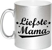 Liefste mama zilveren mok / beker voor Moederdag 330 ml