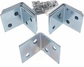 32x stuks hoekankers / stoelhoeken inclusief schroeven - 30 x 30 x 30 mm - metaal - hoekverbinders