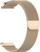 Garmin VivoActive 4 - Samsung Galaxy Watch 46mm R800 - Wearablebandje - Milanees - Universeel 22mm - Rose Gold