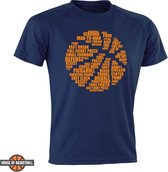 Basketball Icon logo T-shirt - marineblauw - L