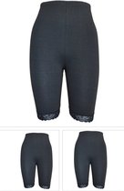 Dames shorts 3 pack lang pijp met kant XXL 44-52 zwart