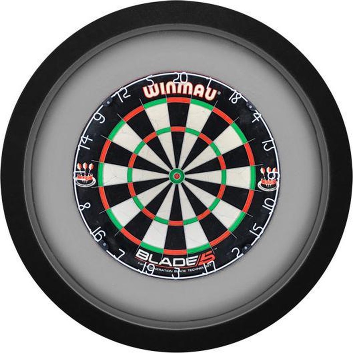 Dartbord Verlichting XXL-I Duo Color Zwart Grijs