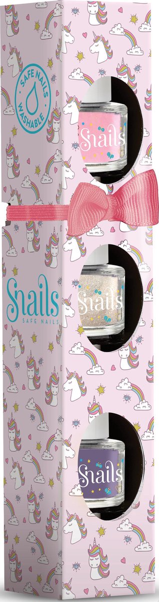 Kinder Nagellak Snails veilig afwasbaar UNICORN Mini Pack van 3