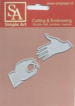 Simple Art snij en embossinmal met als thema Trouwen ring om vinger doen