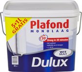 Dulux Plafondverf Monolaag - Mat - Wit - 5+1L