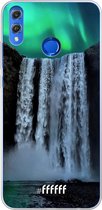 Honor 8X Hoesje Transparant TPU Case - Waterfall Polar Lights #ffffff