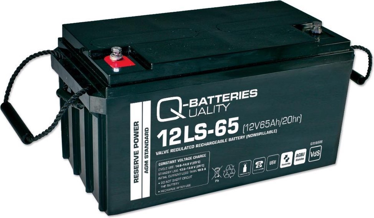 Quality Batteries Q-Batteries 12LS-65 LS 12V 65Ah AGM