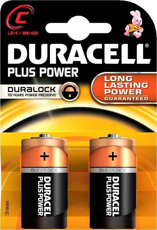 Duracell Plus alkaline C-batterijen, verpakking van 2 | bol.com