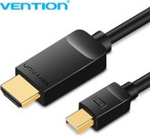 Vention Mini DisplayPort naar HDMI Kabel - Mini DP naar HDMI - 1080P & 60Hz - 2 Meter