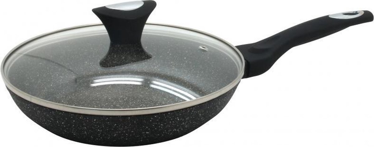 Klausberg 7039 - koekenpan met deksel - Ø24 cm - Marmer coating - Alle warmtebronnen
