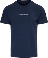 Blue Black Amsterdam TIES Donkerblauw Ronde Hals Heren T-shirt Maat S