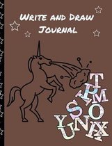 Write and Draw Journal: Primary Composition Lined and Half Page Lined Paper with Drawing Space (7.4'' x 9.6'' Notebook), Learn To Write and Draw