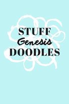 Stuff Genesis Doodles: Personalized Teal Doodle Sketchbook (6 x 9 inch) with 110 blank dot grid pages inside.