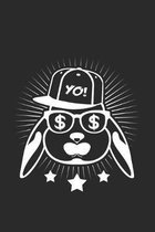 Yo!: 6x9 RabbitBunny - dotgrid - dot grid paper - notebook - notes