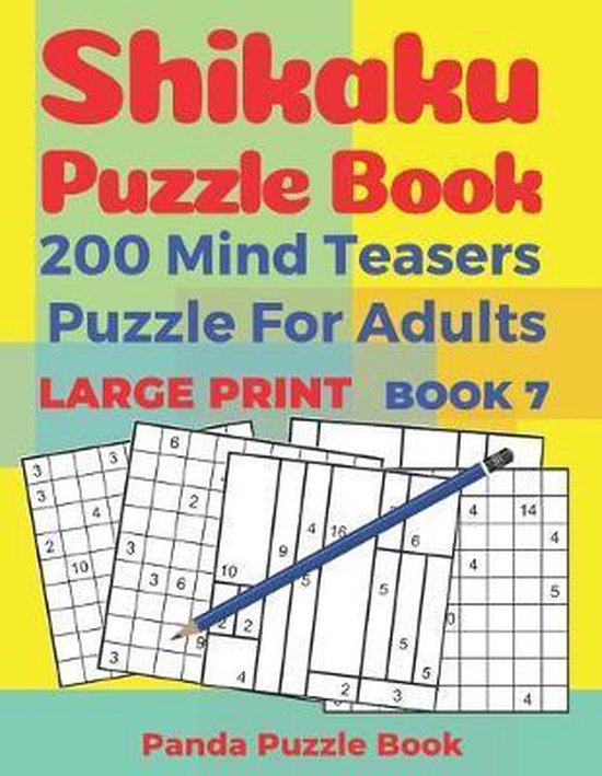 Shikaku Puzzle Book 200 Mind Teasers Puzzle For Adults Large Print