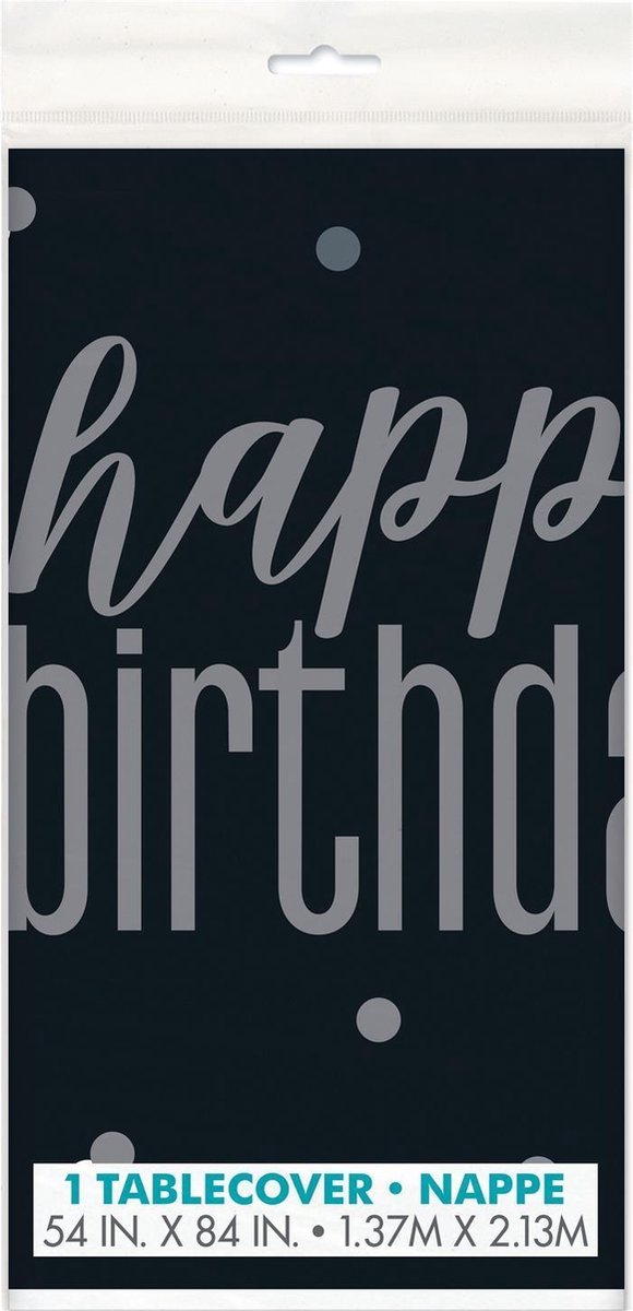 Tafelkleed Glitz Happy Birthday 137x213cm