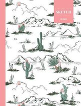 Sketch 110 Pages: Cactus Sketchbook for Kids, Teen and College Students - Succulent Llama Pattern