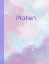 Maren: Personalized Composition Notebook - College Ruled (Lined) Exercise Book for School Notes, Assignments, Homework, Essay