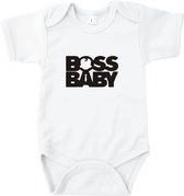 Rompertjes baby met tekst - Boss Baby - Romper wit - Maat 62/68