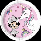 Minnie Mouse Bordjes Unicorn Versiering 20cm 8st