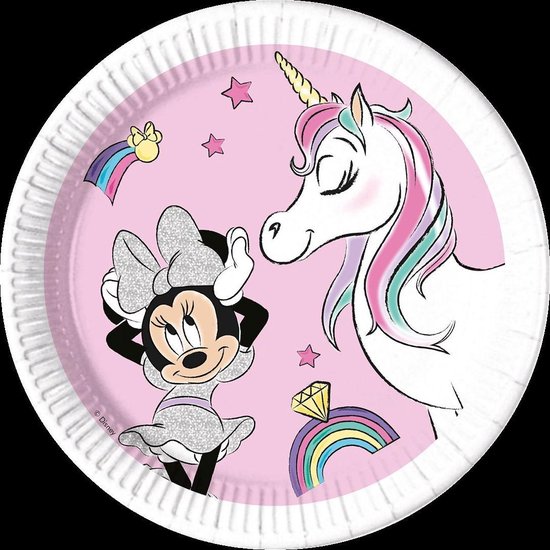 Minnie Mouse Bordjes Unicorn 8st | bol.com