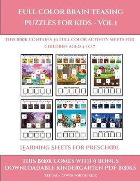 Learning Sheets for Preschool- Learning Sheets for Preschool ... - cover