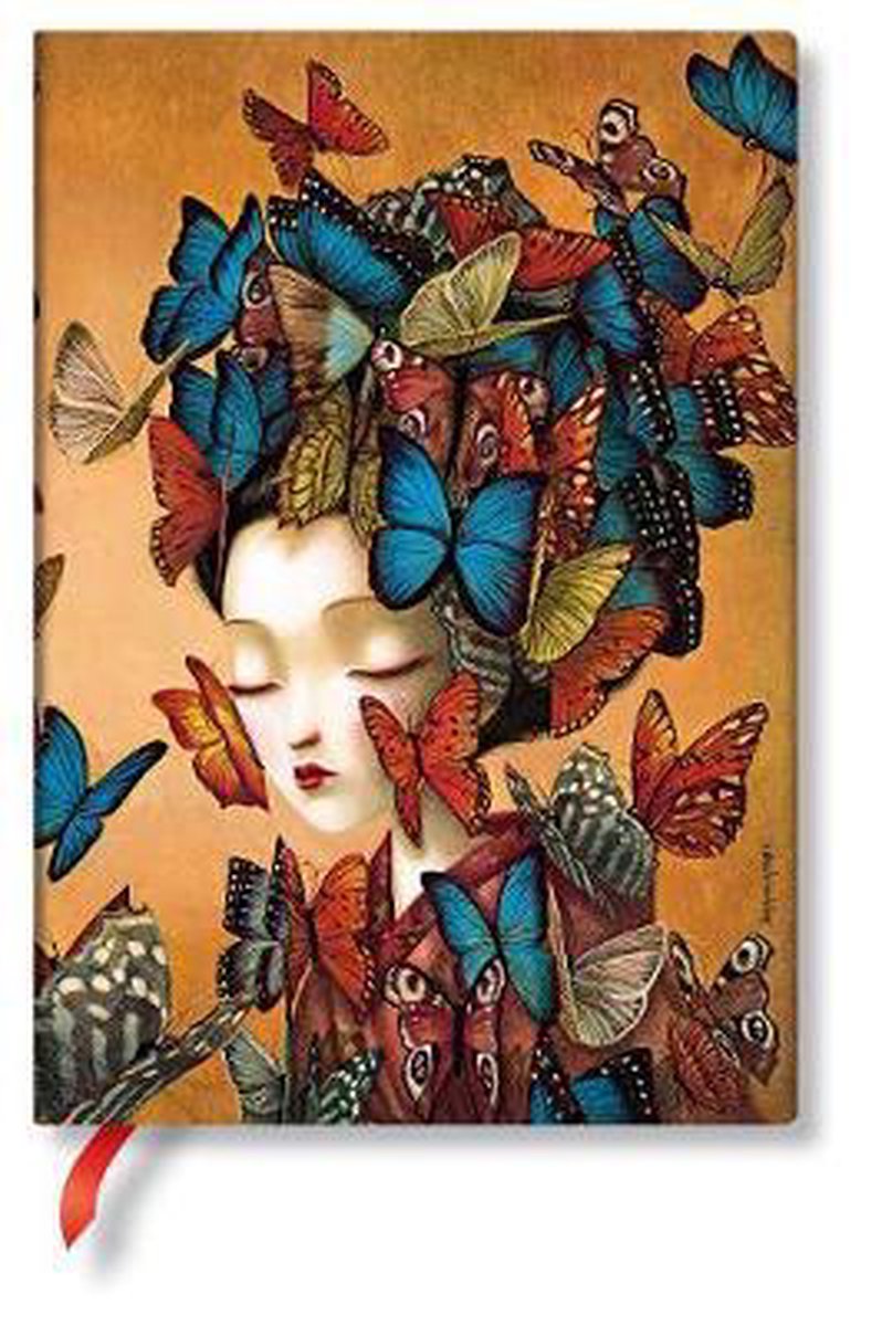 Paperblanks - Flexis Esprit de Lacombe Madame Butterfly Midi - Gelinieerd