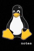 Notes: Linux Mascot Logo Tux the Penguin Nerd Geek Sysadmin Notebook Journal Diary Logbook