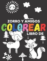 Libro de colorear zorro y amigos