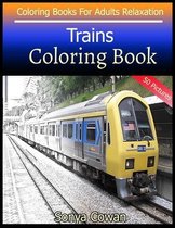 Trains Coloring Book For Adults Relaxation 50 pictures